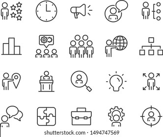 set of work icons, job, hr, human resource, manager, organization, career