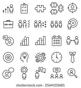 set of work icons, job, hr, human resource, manager, organization, career