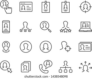 set of work icons, such as job, skill, performance, people, search