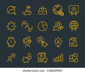 set of work icons, such as working, career, job, search, person, recruitment and more