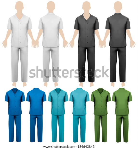 Set Work Overalls Design Template Vector Stock Vector (Royalty Free ...
