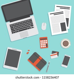 Set of Workdesk Illustration