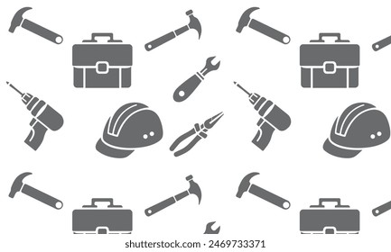 set of worker hand tools