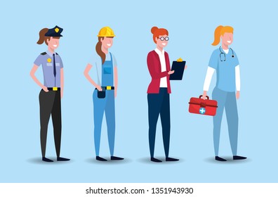 set worker people to labour day celebration