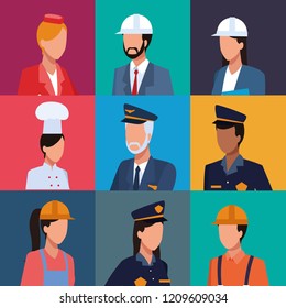 Set of workers profile