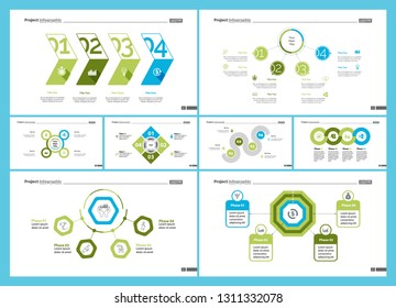 Set Workflow Teamwork Concept Infographic Charts Stock Vector (Royalty ...