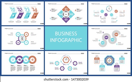 Set of workflow or teamwork concept infographic charts 2