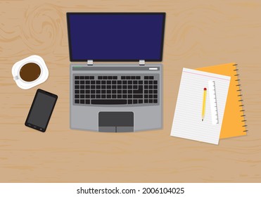 set of working desk element