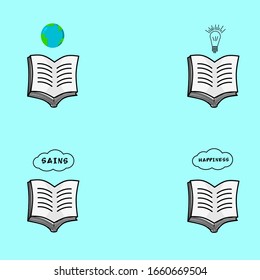 Conjunto de libros mundiales sobre Beneficios de los libros 