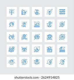 Set world environment day Icons