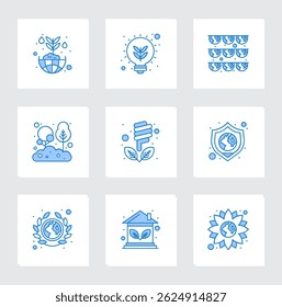Establecer el día mundial del medio ambiente Iconos