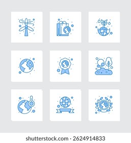 Set world environment day Icons
