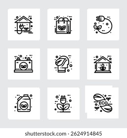 Set world environment day Icons