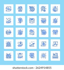 Set world environment day Icons