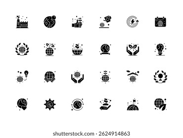 Set world environment day Icons
