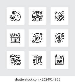 Set world environment day Icons