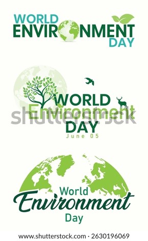 Set of World Environment Day logo, Symbols for Environment Day
