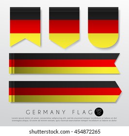 Set Of World Flag Ribbon Template : Vector Illustration