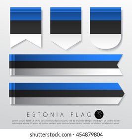 Set Of World Flag Ribbon Template : Vector Illustration
