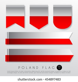 Set Of World Flag Ribbon Template : Vector Illustration