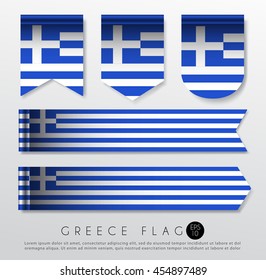 Set Of World Flag Ribbon Template : Vector Illustration