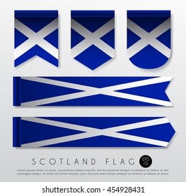 Set Of World Flag Ribbon Template : Vector Illustration