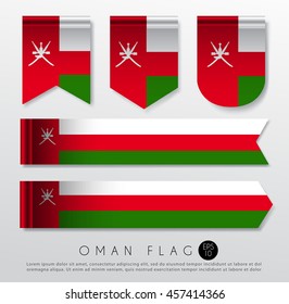 Set Of World Flag Ribbon Template : Vector Illustration