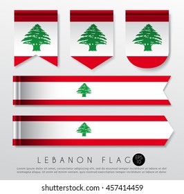 Set Of World Flag Ribbon Template : Vector Illustration