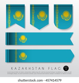 Set Of World Flag Ribbon Template : Vector Illustration