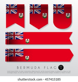 Set Of World Flag Ribbon Template : Vector Illustration
