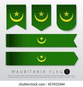 Set Of World Flag Ribbon Template : Vector Illustration