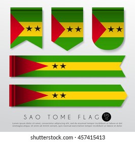 Set Of World Flag Ribbon Template : Vector Illustration