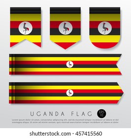 Set Of World Flag Ribbon Template : Vector Illustration