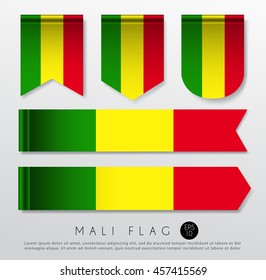 Set Of World Flag Ribbon Template : Vector Illustration