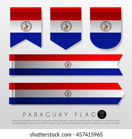 Set Of World Flag Ribbon Template : Vector Illustration