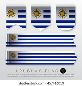 Set Of World Flag Ribbon Template : Vector Illustration