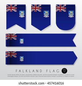 Set Of World Flag Ribbon Template : Vector Illustration