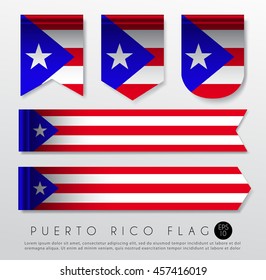 Set Of World Flag Ribbon Template : Vector Illustration