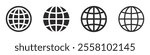 Set of world icon. Globe symbol, international globe, website, web. Earth Illustration, planet logo. Vector.