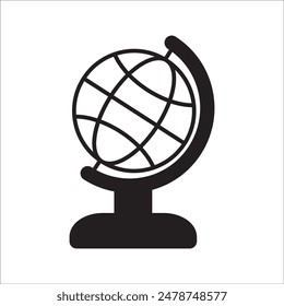 set of world map vector line icons, such as map, way, globe