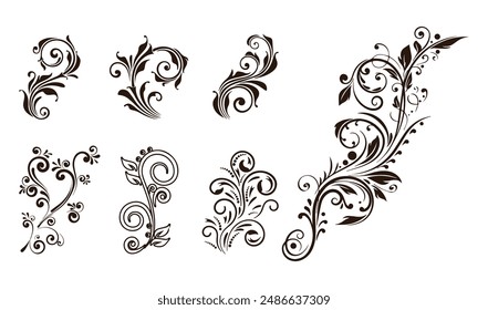Set with wreath, design elements, frames, calligraphic. Vector floral illustration with branches, berries, feathers and leaves. Nature frame on white background.eps

See large preview
Delete
