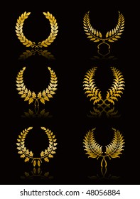 Set of Wreath, vector