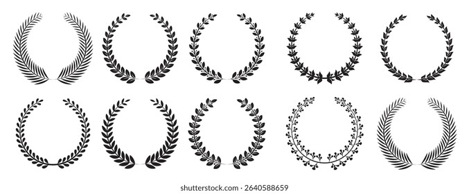 Set of wreath vector illustration 