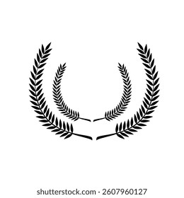 Set of wreaths and branches with leaves