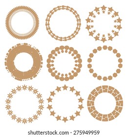 set wreaths , frames abstract . vector background