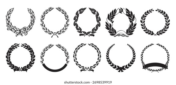 Set of wreaths vector illustration