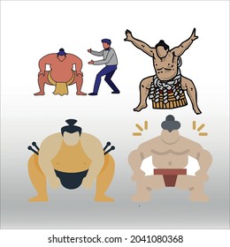 set of wrestler silhouette, line isolated or logo isolated sign symbol vector, outline and stroke style Collection of high-quality vector illustration,