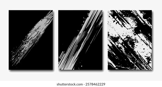 Set of wrinkled white paper in A4 format. Crumpled empty sheets of paper with shadow for posters and banners. Vector illustration