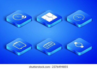 Set Wrist watch, Clock, Digital alarm clock, Alarm,  and  icon. Vector