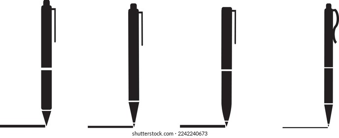 Set of Writing Tool Illustrations